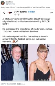 Rumors circulate about reason for Al Michaels' dropping from playoff duty
